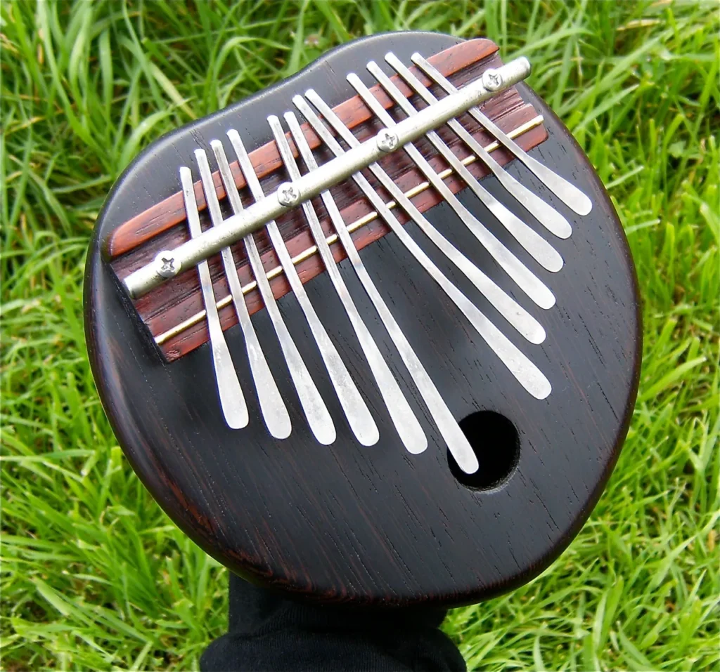 A person is holding a Ngoma, an African musical instrument, in their hand.