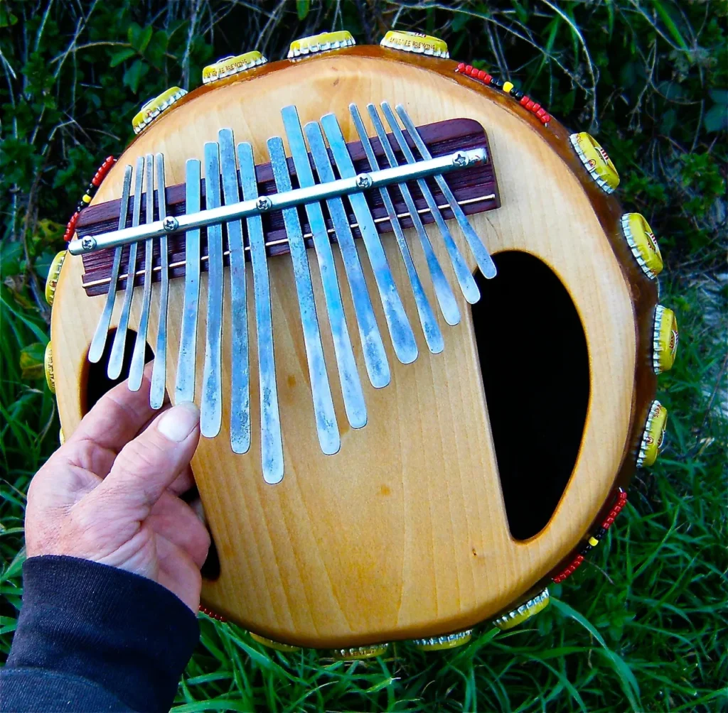 A person holding an Ilimba.