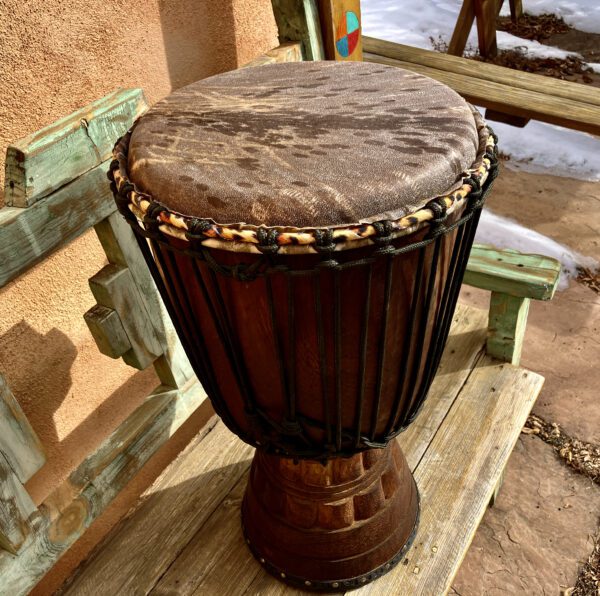 Iroko Wood Djembe' Drum - Image 3