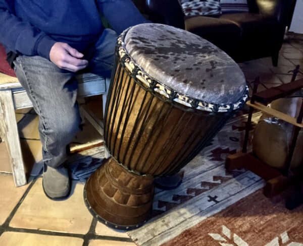 Iroko Wood Djembe' Drum - Image 5