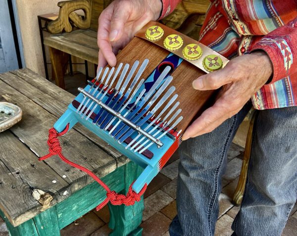 Zia Painted Red Cedar/Redwood Kalimba - Image 9