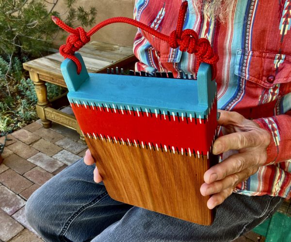 Zia Painted Red Cedar/Redwood Kalimba - Image 8