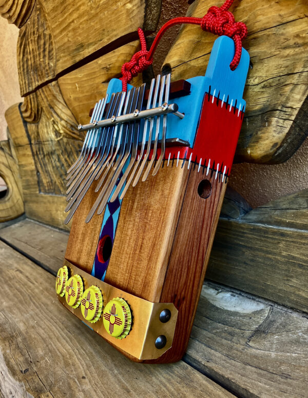 Zia Painted Red Cedar/Redwood Kalimba - Image 3