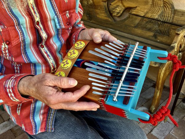 Zia Painted Red Cedar/Redwood Kalimba - Image 10